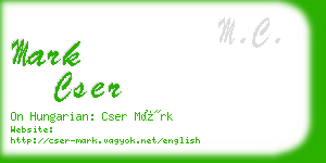 mark cser business card